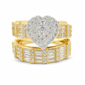 Anillos de compromiso en forma de corazon