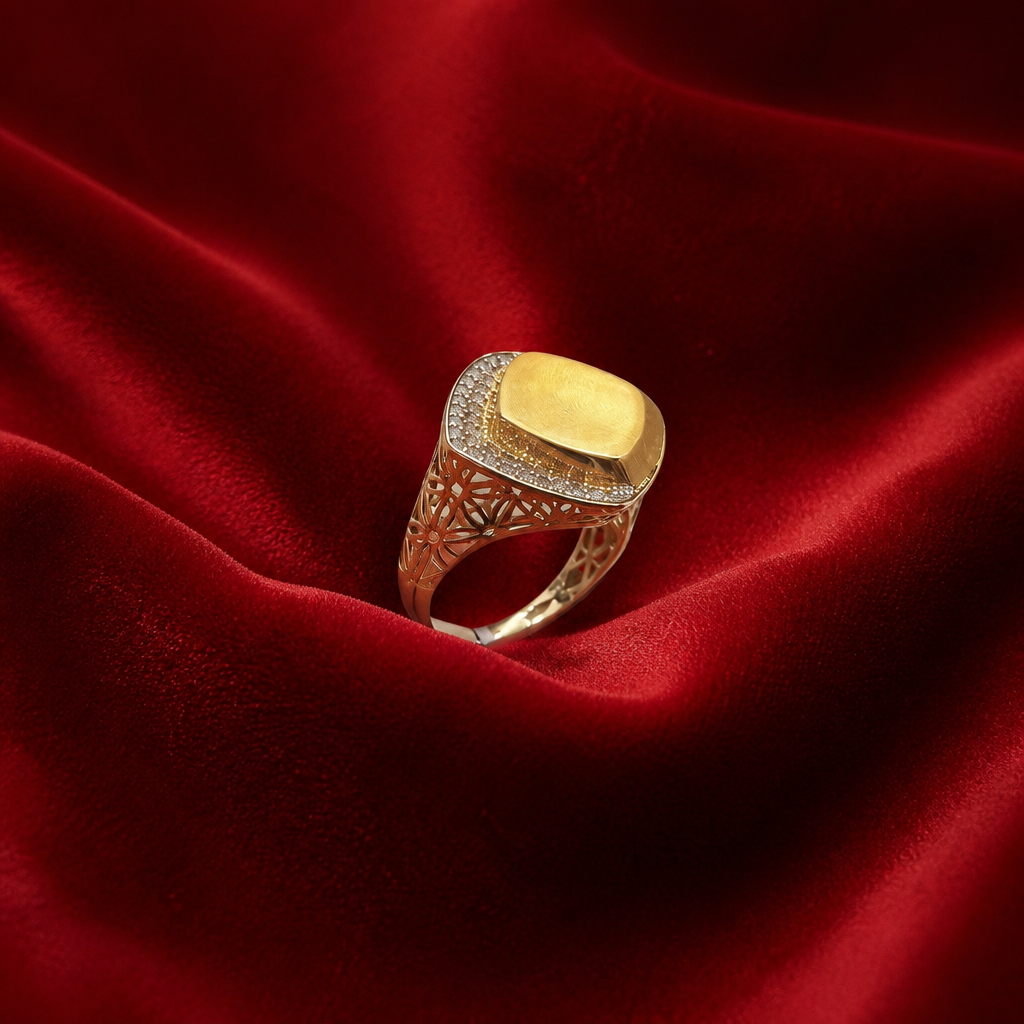 Anillo en oro 10k de diseño exclusivo