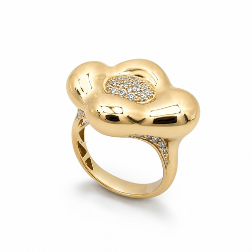 Anillo de oro de 10k elegante
