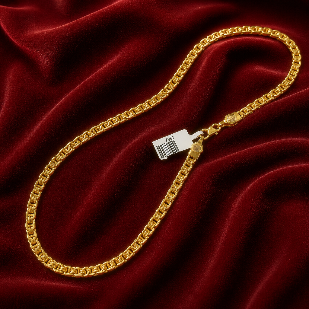 Cadena de tejido chino en oro de 10K