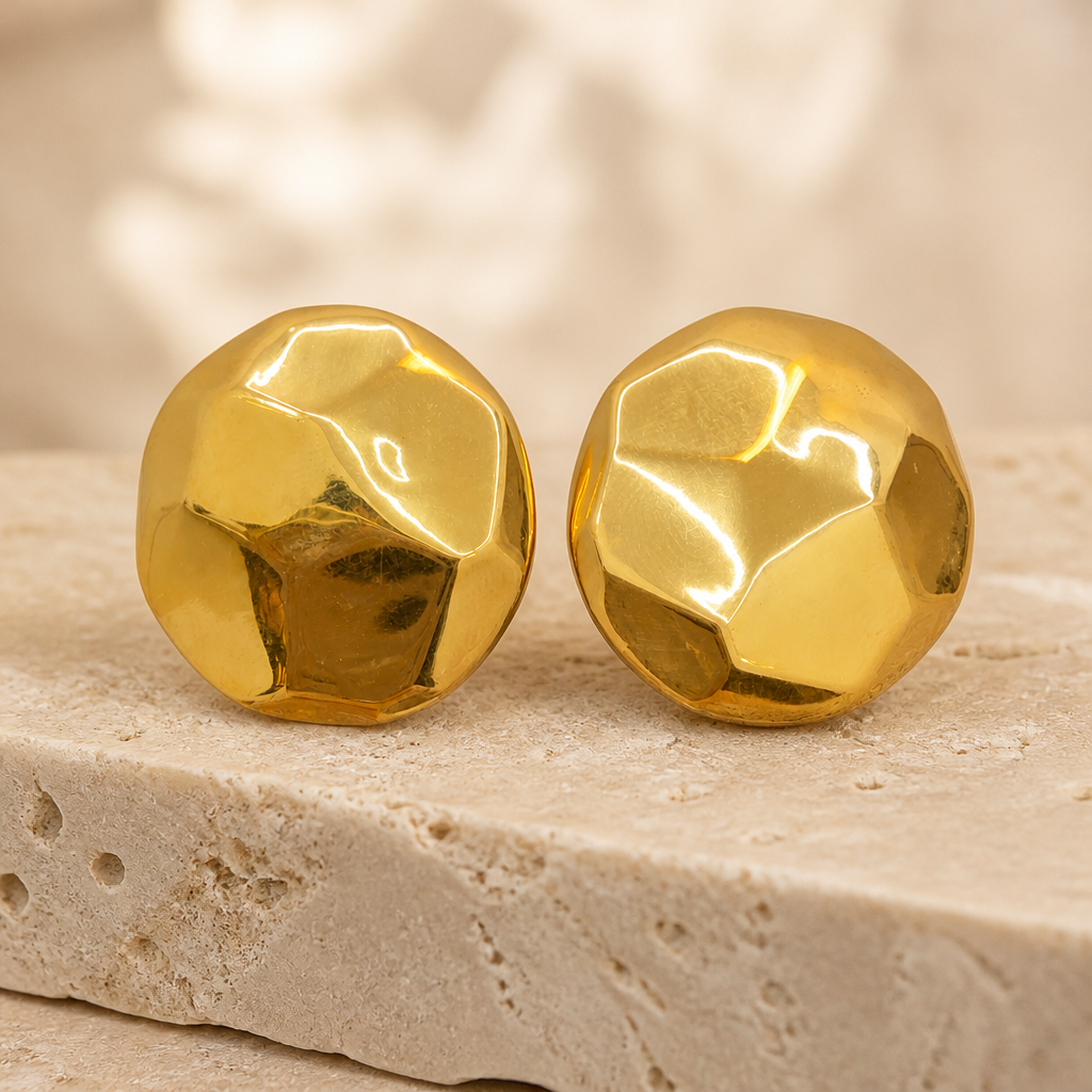 Aretes omegas de 10k grandes