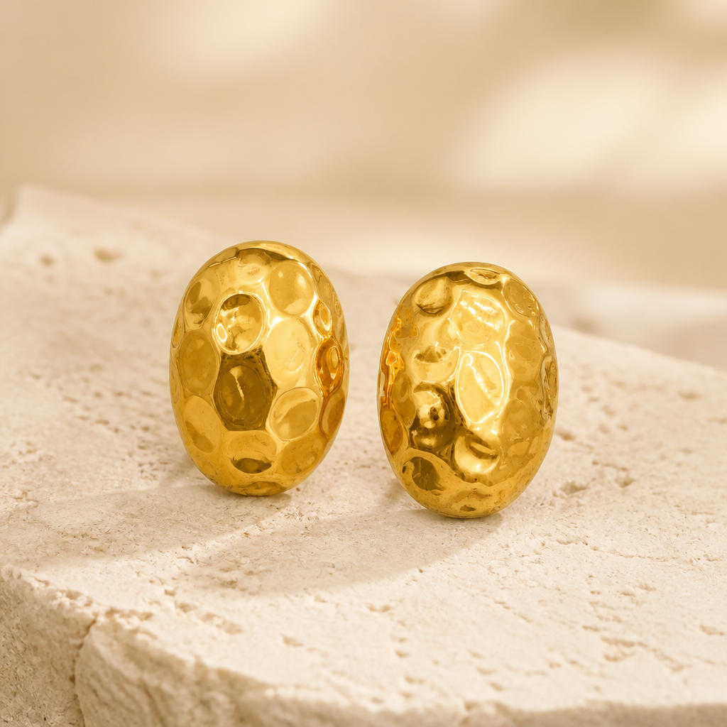 Aretes omega de oro de 10k