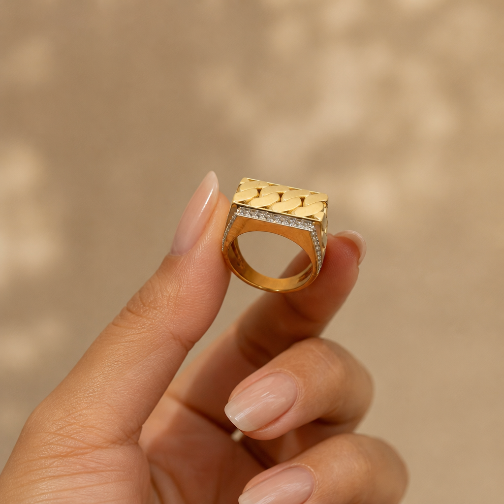 Anillo para Caballero en Oro Amarillo de 10k