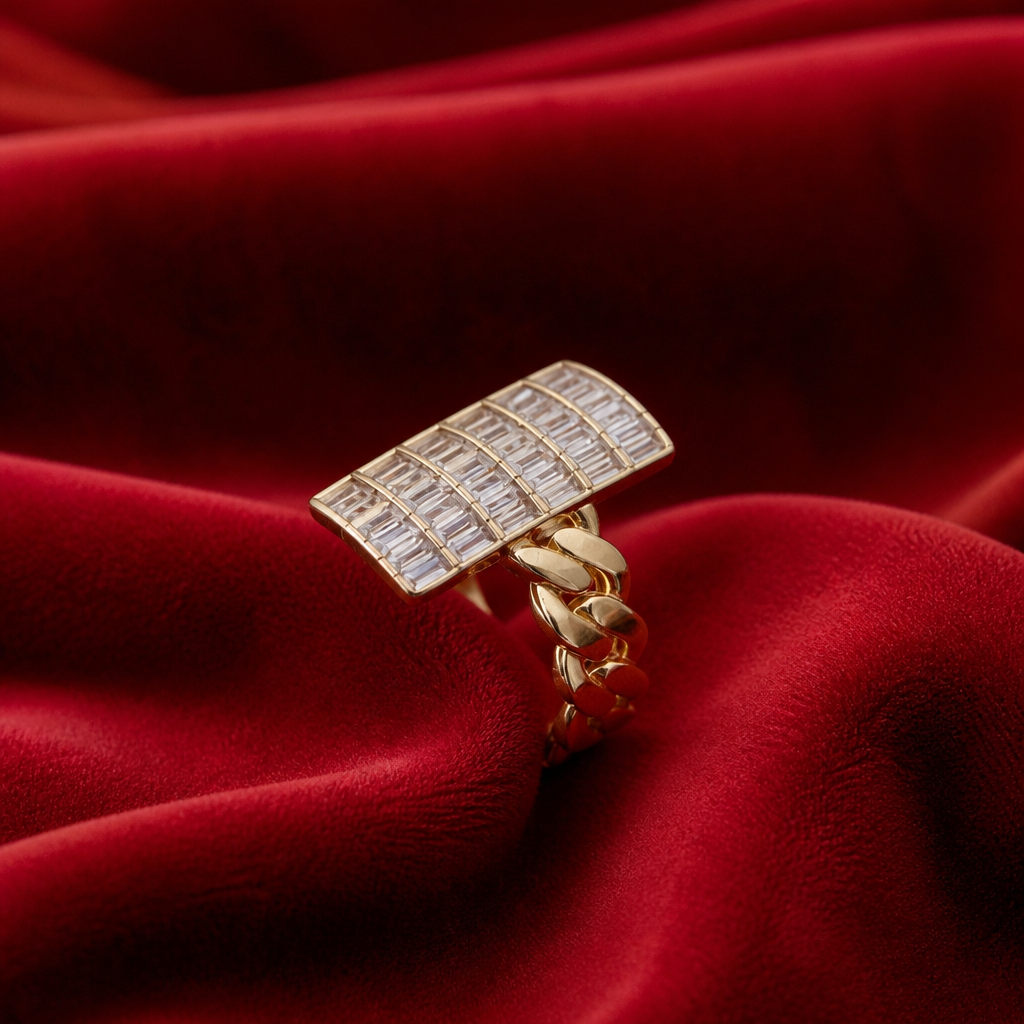 Anillo Rectangular con Zirconia