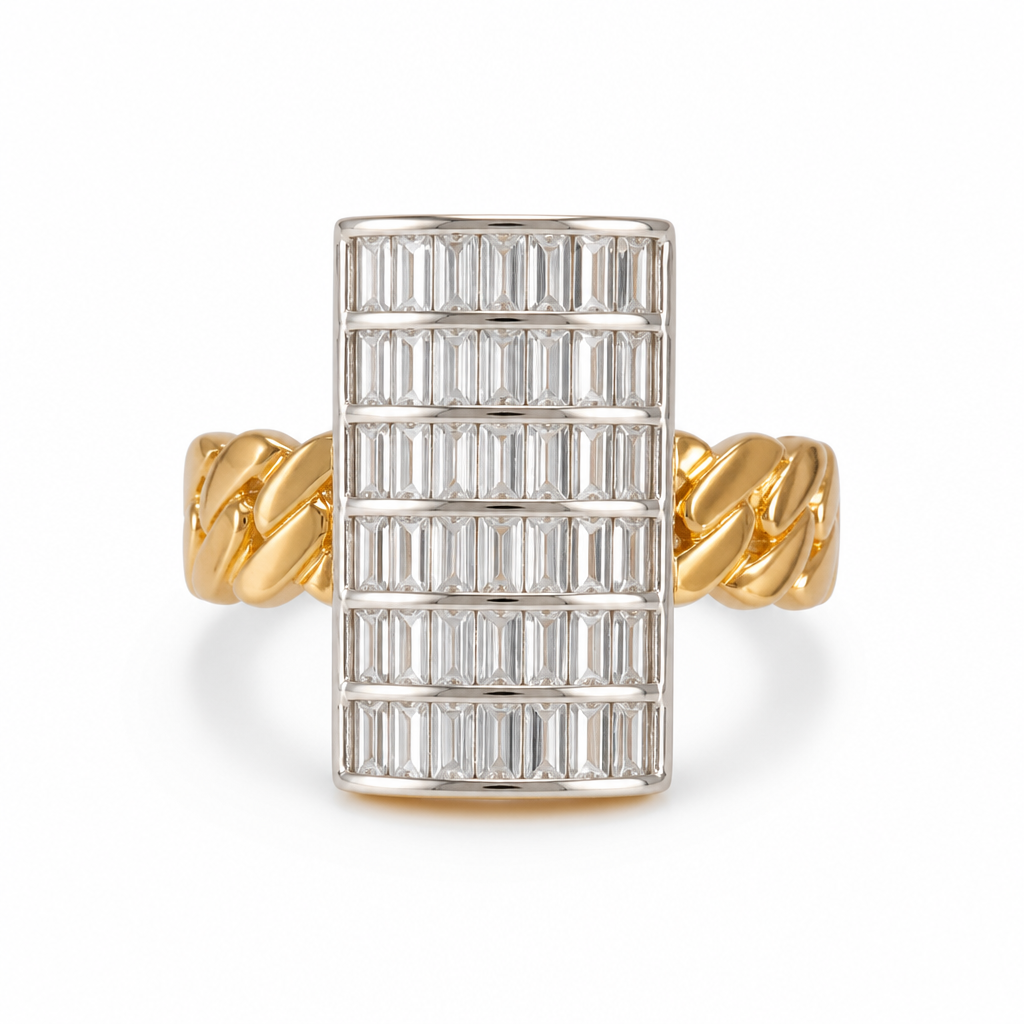 Anillo Rectangular con Zirconia