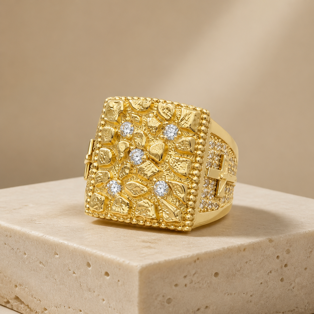 Anillo de Caballero en Oro de 10k Amarillo: